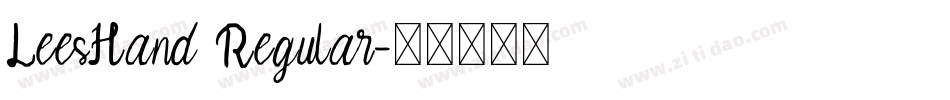 LeesHand Regular字体转换
